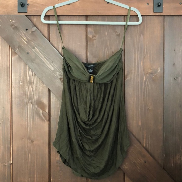 Arden B army green halter top - Picture 1 of 3